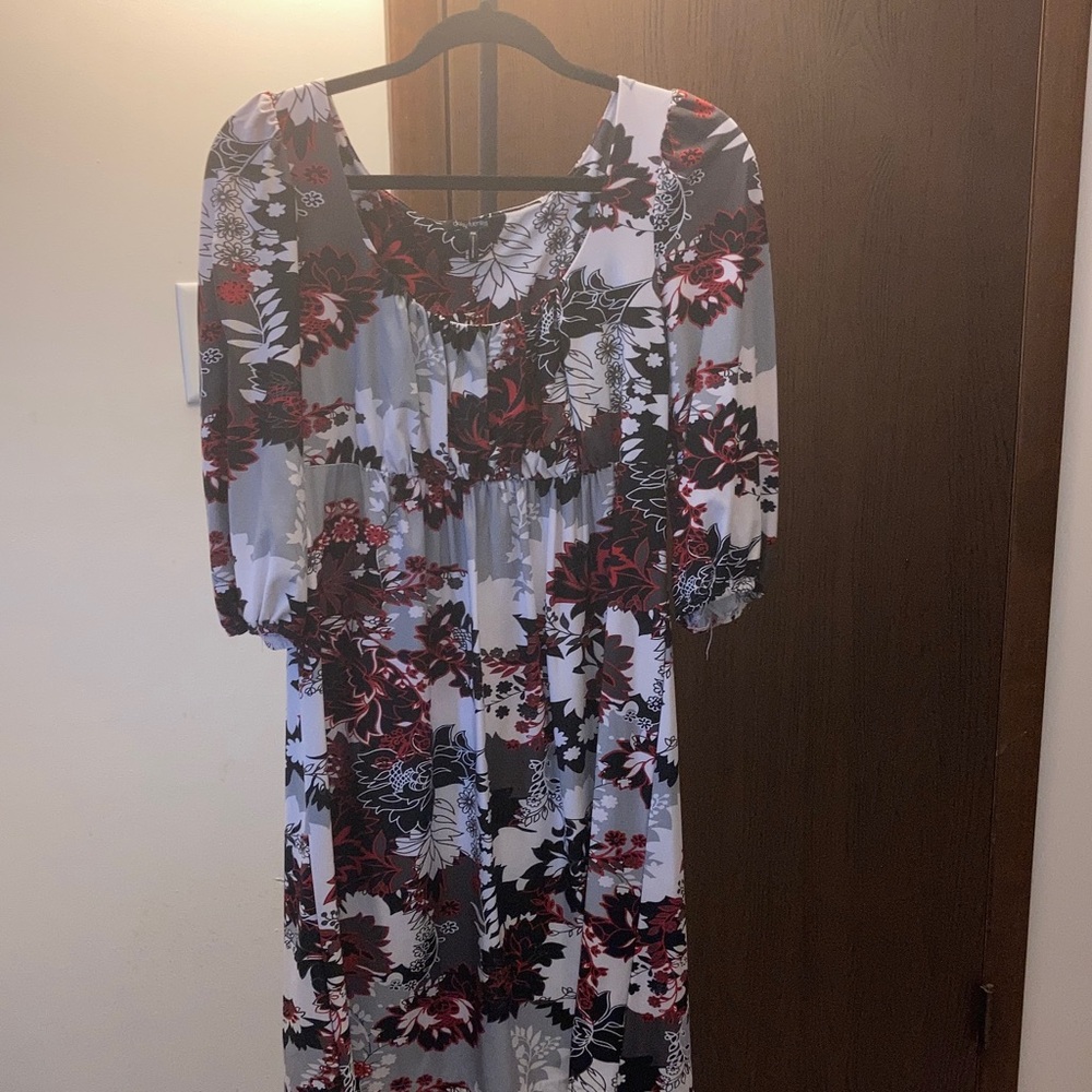Daisy Fuentes Floral Print Dress - Petite Medium